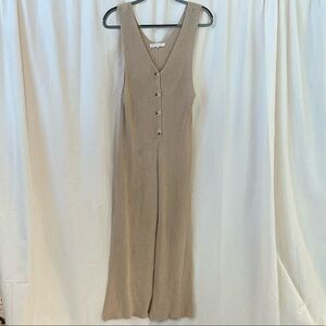 Etophe Studios Tan Knit Sleeveless Jumpsuit